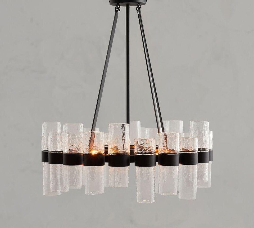 Penni Recycled Glass Chandelier Pottery Barn Australia